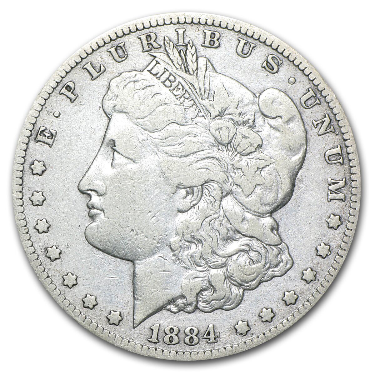 1884-CC Morgan Dollar Fine
