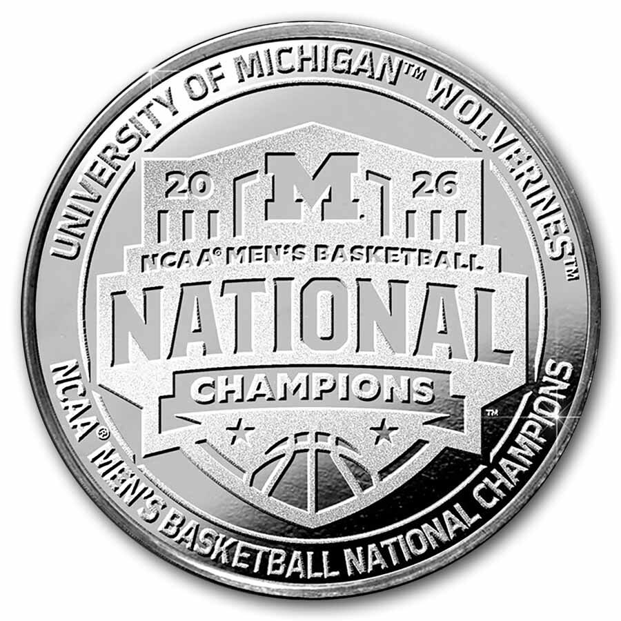 2026 NCAA Men's Basketball Champions 1 oz Silver Coin: Michigan