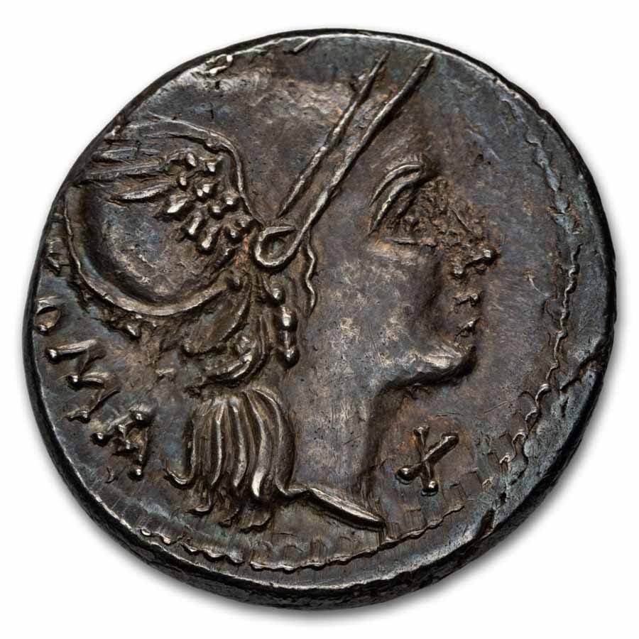 Roman Republic AR Denarius L.Flam. Chilo (109-8 BC) AU (Cr-302/1)