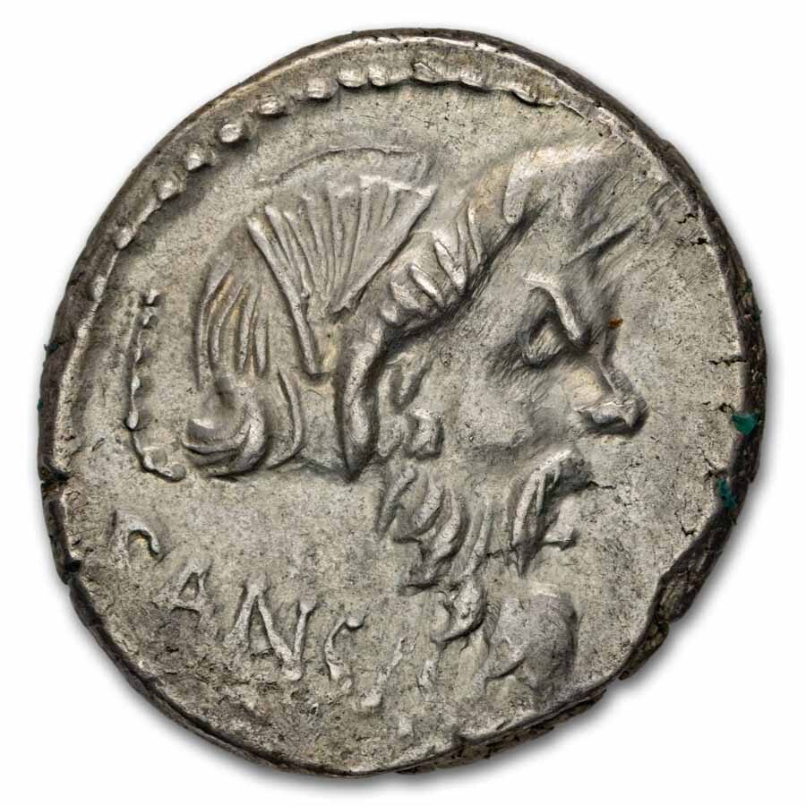 Roman Republic AR Denarius C. Vib Pansa 48 BC AU (Cr-449/1a)
