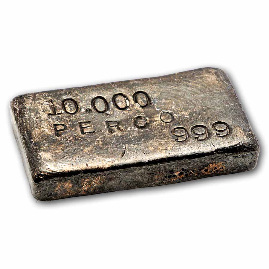 10 oz Silver Bar - Vintage PERCO