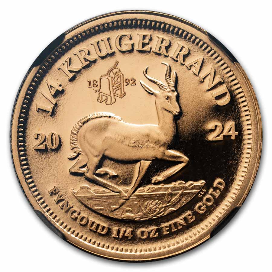 2024 S. Africa 1/4 oz Gold Krugerrand Final Oom Press PF-70 NGC