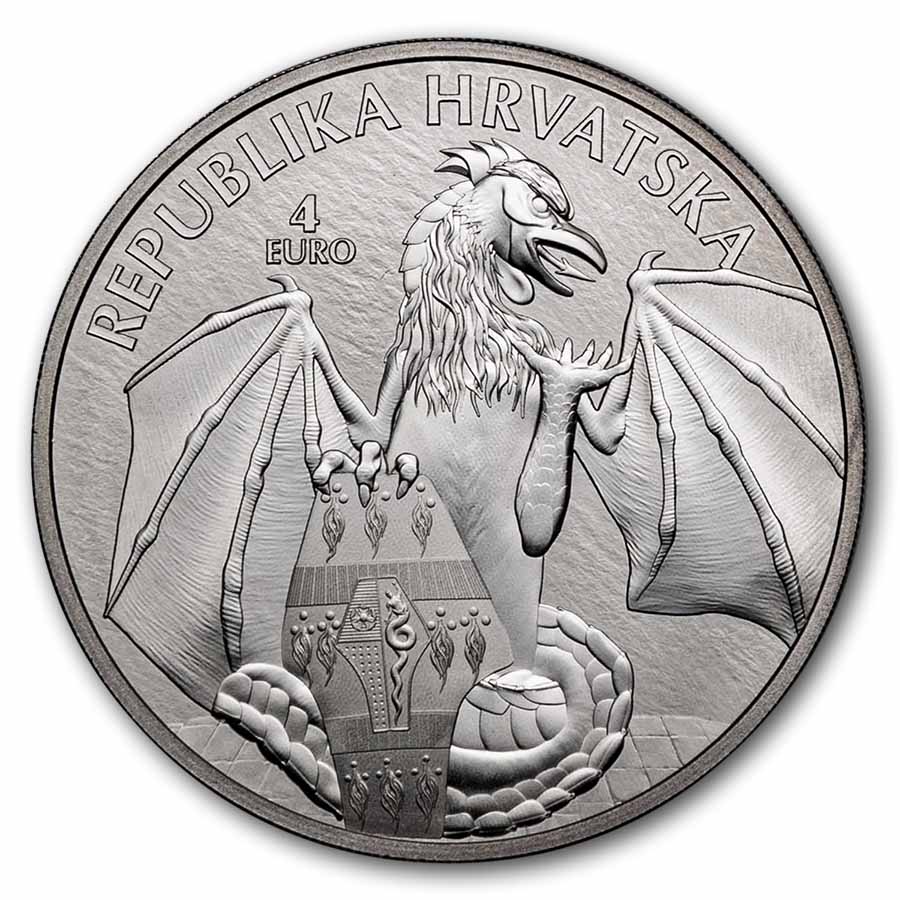 2024 Croatia 1 oz Silver Trsat Dragon BU (w/ Box & COA)