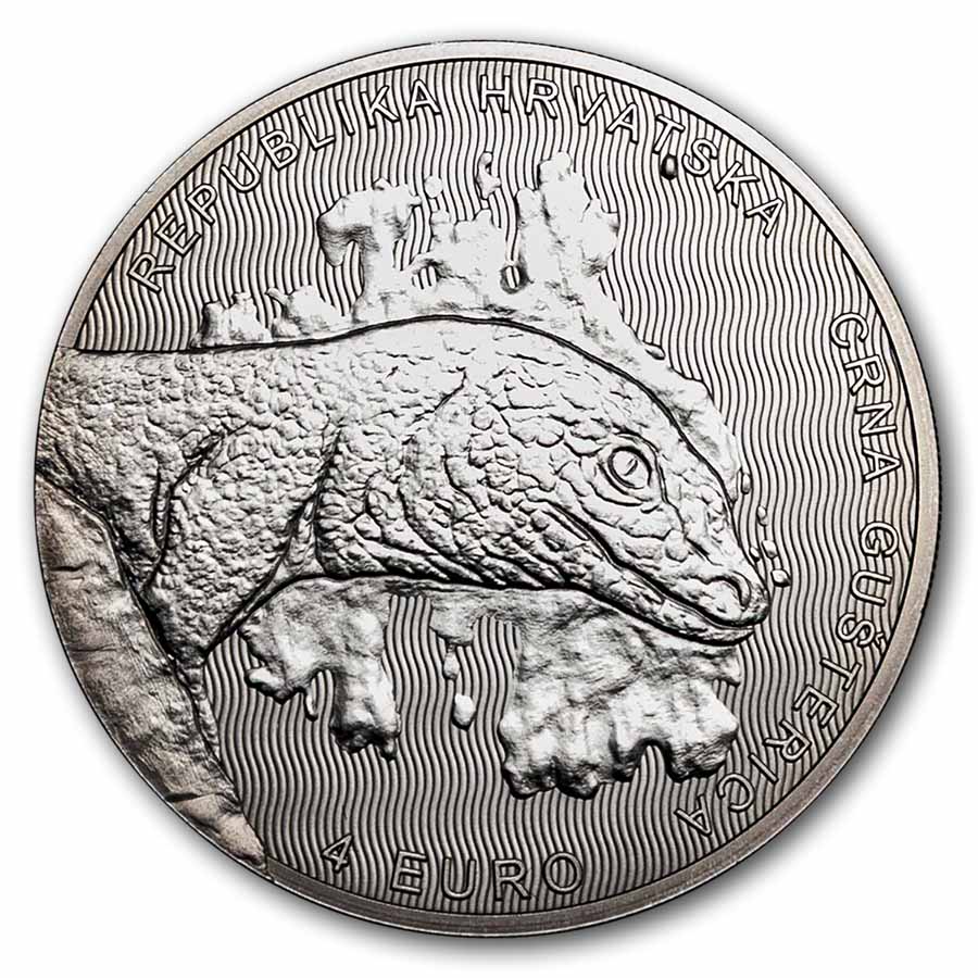 2024 Croatia 1 oz Silver Black Lizard BU (w/ Box & COA)