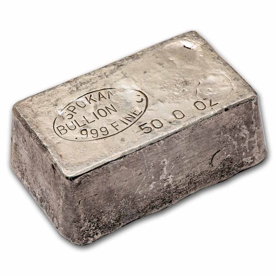 50 oz Silver Bar - Spokane Bullion Inc