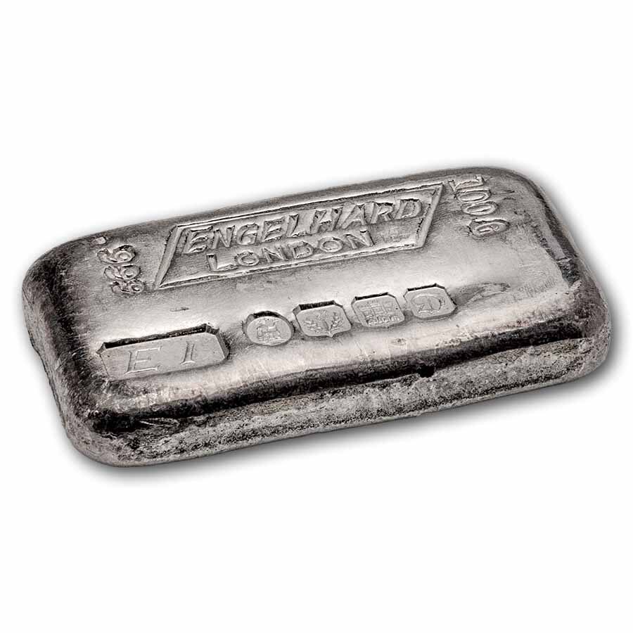 100 gram Silver Bar - Engelhard-London (EI, Edinburgh, D)