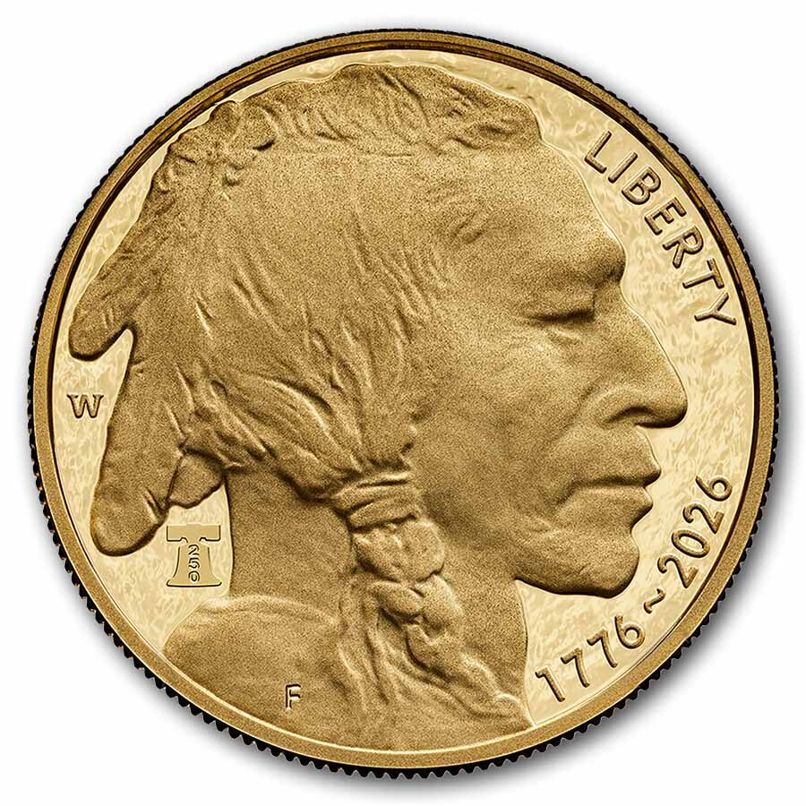 2026-W 1 oz Proof Gold Buffalo Dual Date PR-70 PCGS (FDI, 250th)
