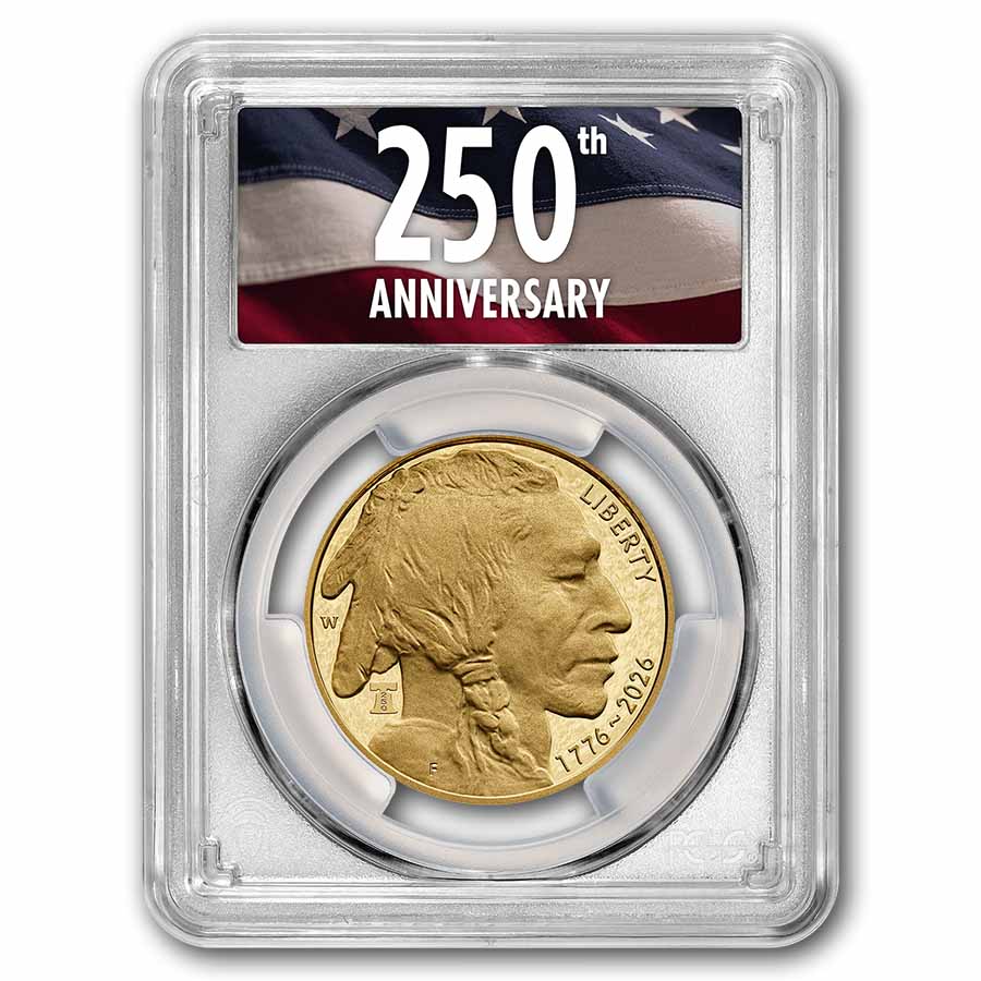 2026-W 1 oz Proof Gold Buffalo Dual Date PR-70 PCGS (AR, 250th)