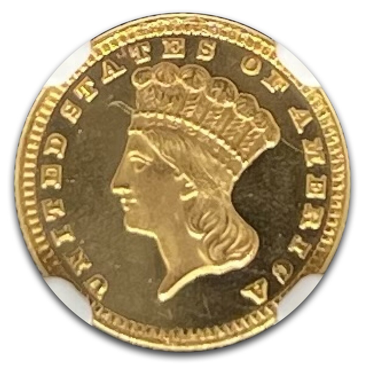 1885 $1 Indian Head Gold MS-66 NGC (DPL)