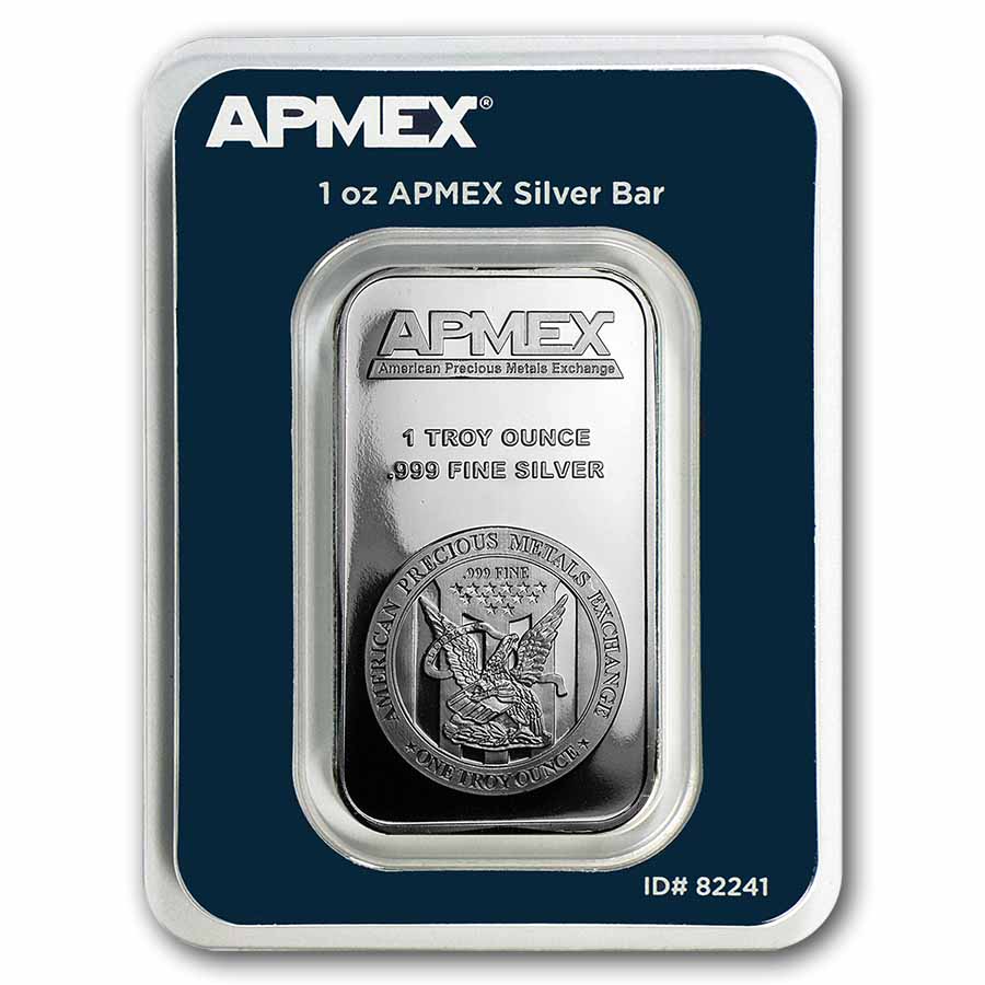 1 oz Silver Bar - APMEX (TEP) 10-Count Box