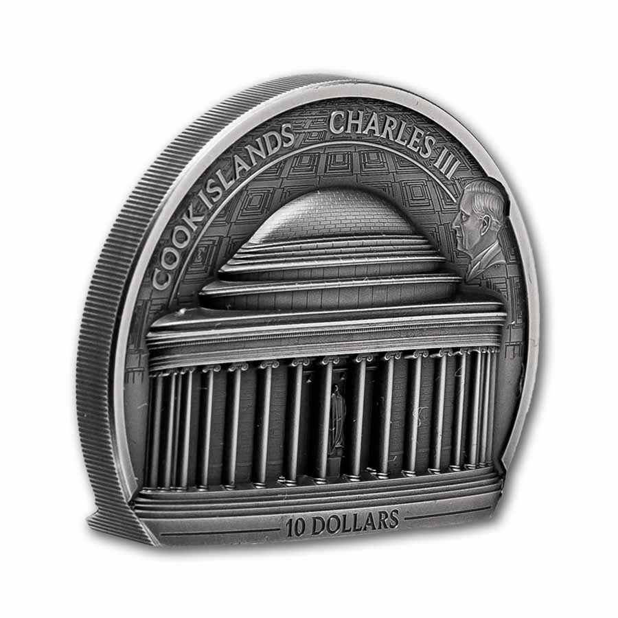 2026 Cook Islands 2 oz Silver Antique Jefferson Memorial