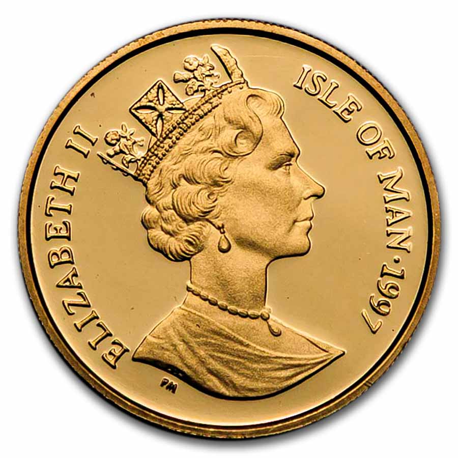 1997 Isle of Man 1/25 oz Gold Composer and Poet Thomas Moore