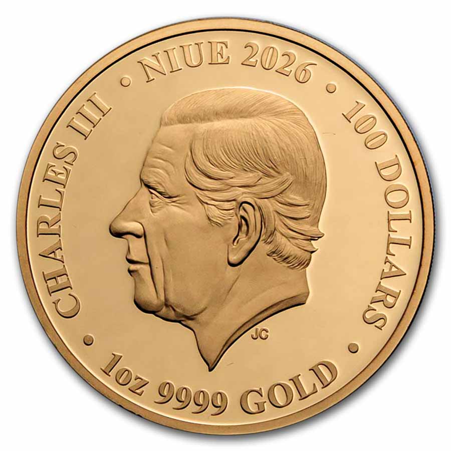 2026 Niue 1 oz Gold Chess Pawn Proof (with Box & COA)