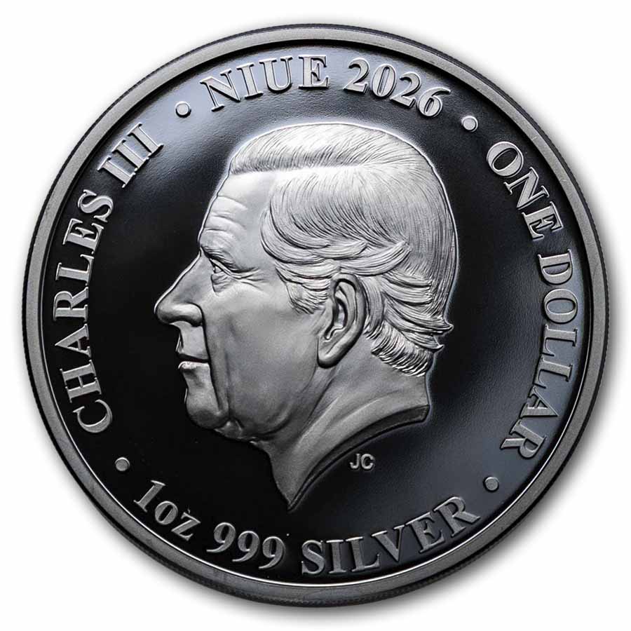 2026 Niue 1 oz Silver Chess Pawn Black Proof (with Box & COA)