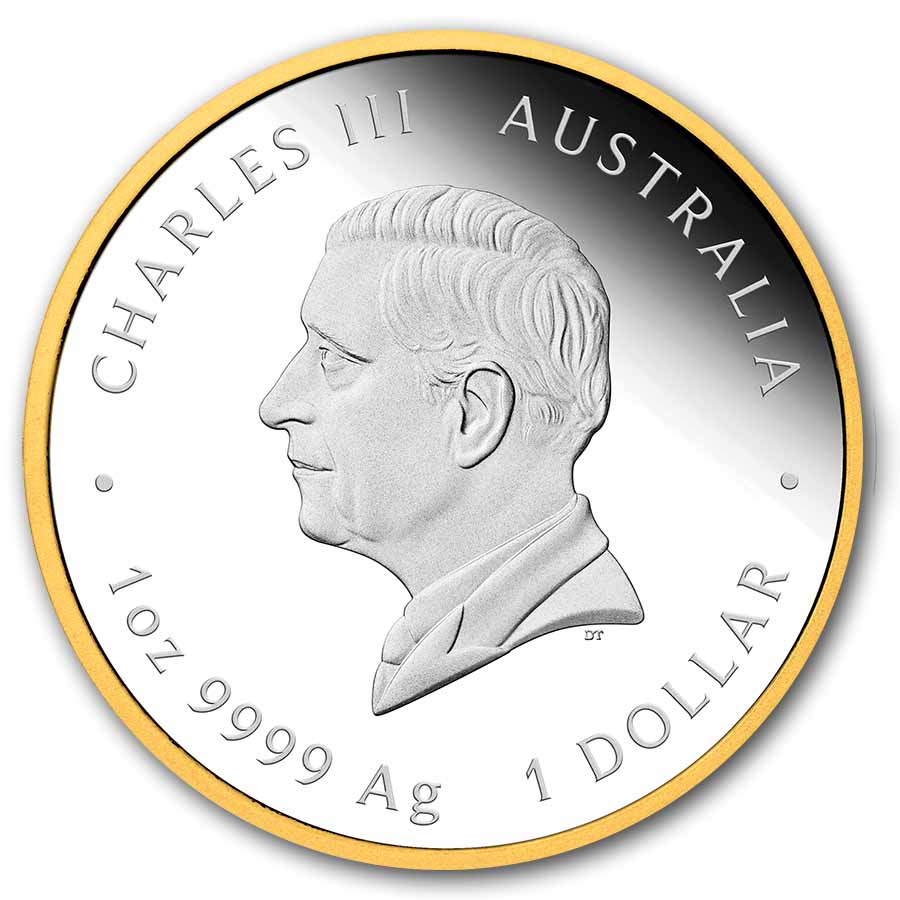 2026 AUS 1 oz Ag 175th Ann.of Australia's 1st Gold Rush Gilded
