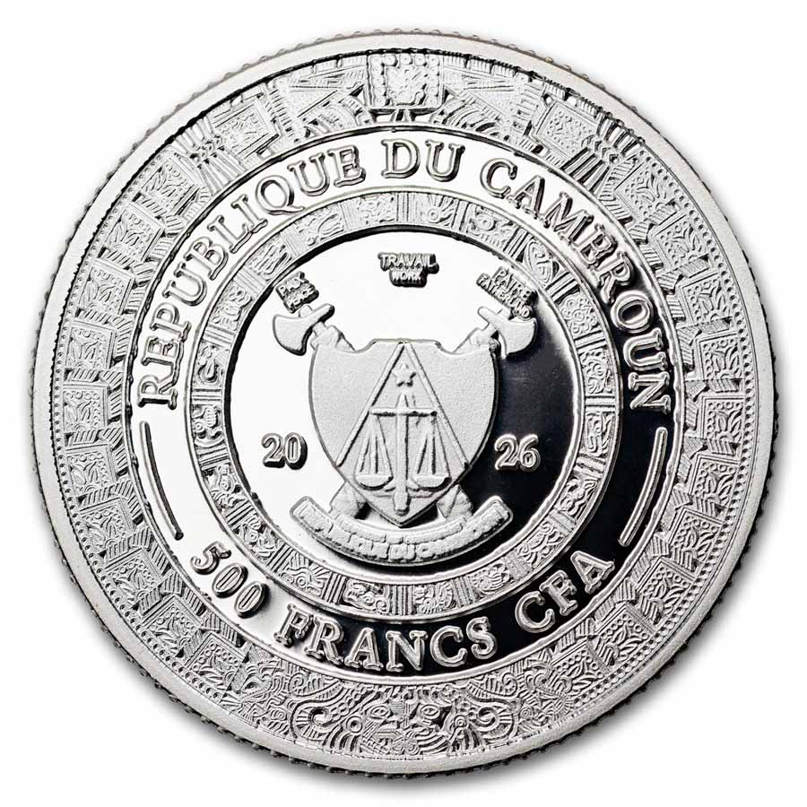 2026 Cameroon 1/4 oz Silver Mexican Cinco Grandes: Golden Eagle