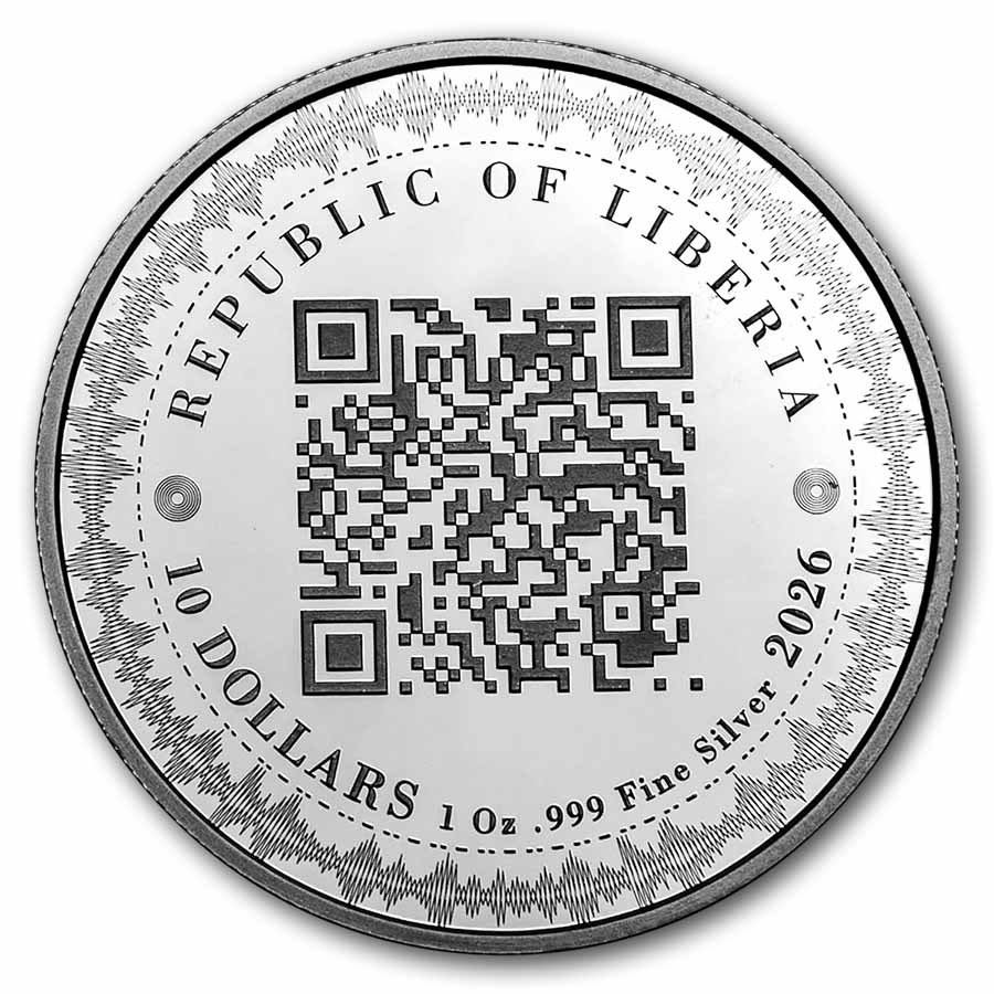 2026 Liberia 1 oz Silver Sounds of Legacy: Moon Landing
