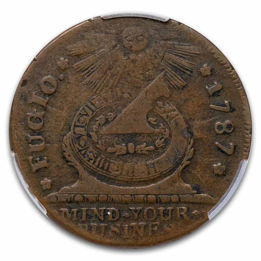 1787 Fugio Cent 4 Cinquefoil VF-20 CAC