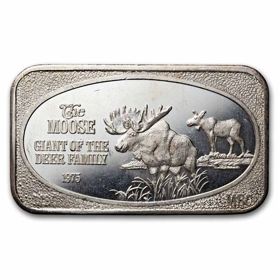 1 oz Silver Bar - The Moose (U.S. Silver Corporation)
