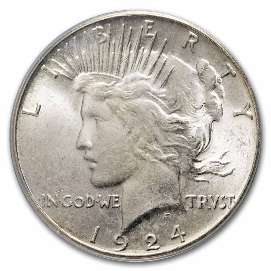 1924-S Peace Dollar MS-64 PCGS (Toned)