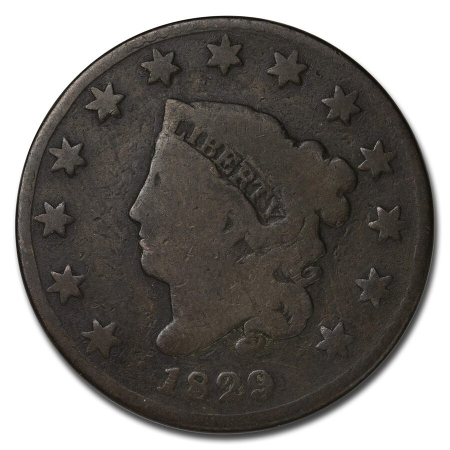 1829 Large Cent Large Letters Good