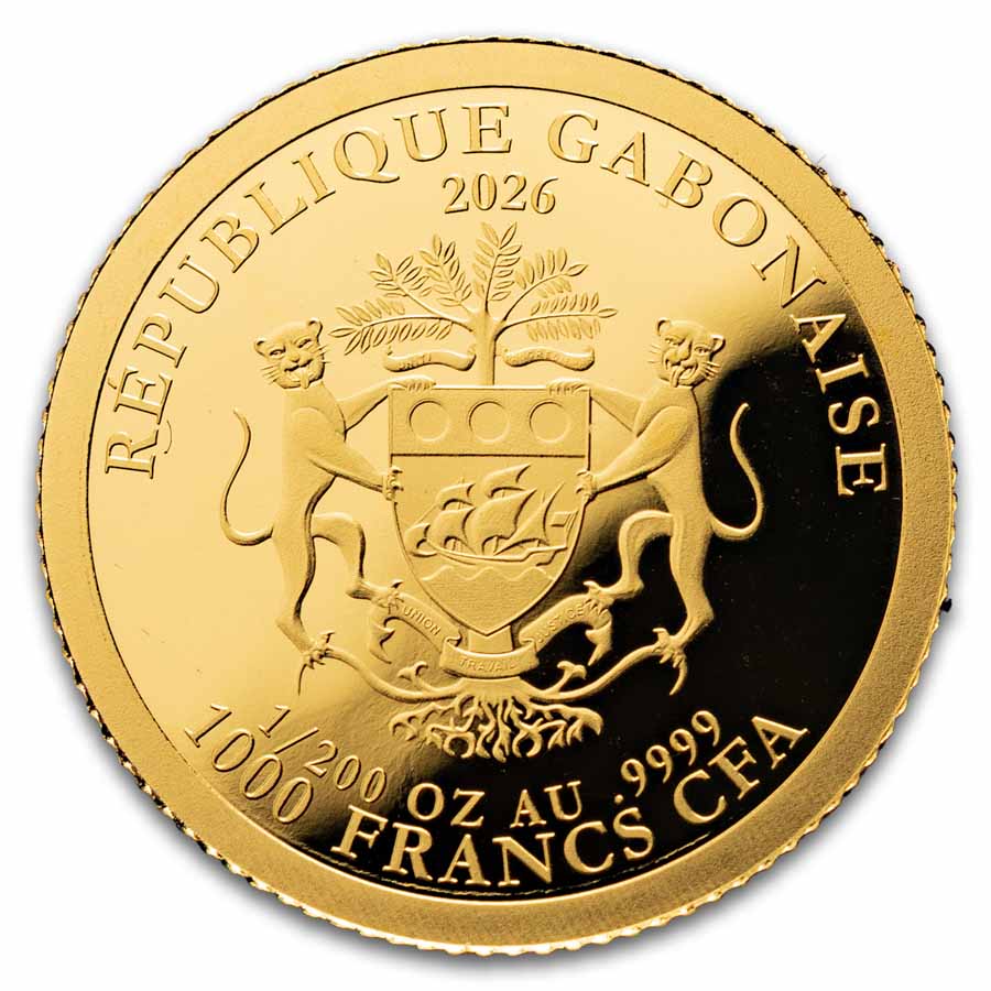 2026 Gabon 1/200 oz Gold Guardian Angel