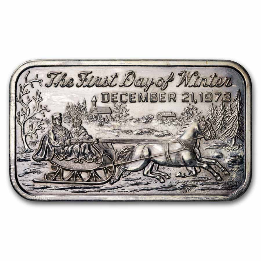 1 oz Silver Bar - Vintage Galaxy Mint (Random Motif)