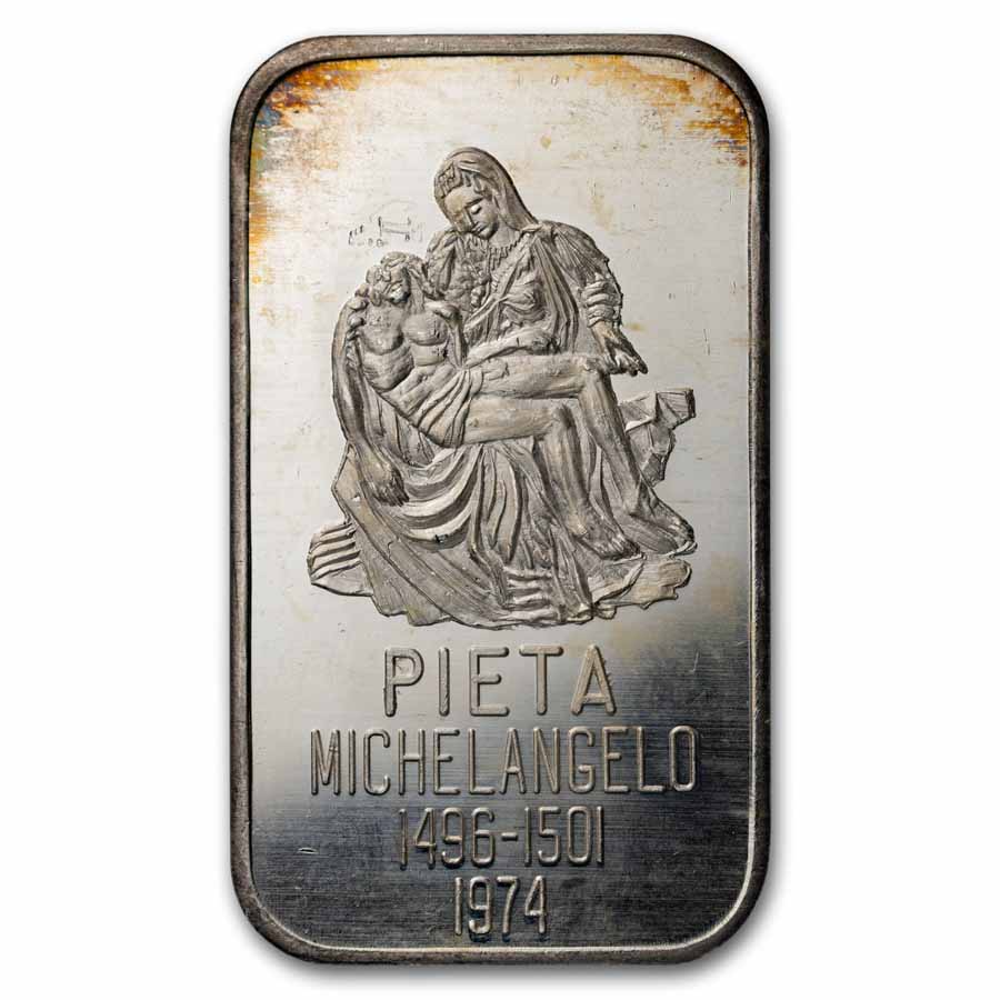 1 oz Silver Bar - Pieta Michelangelo (U.S. Silver Corporation)