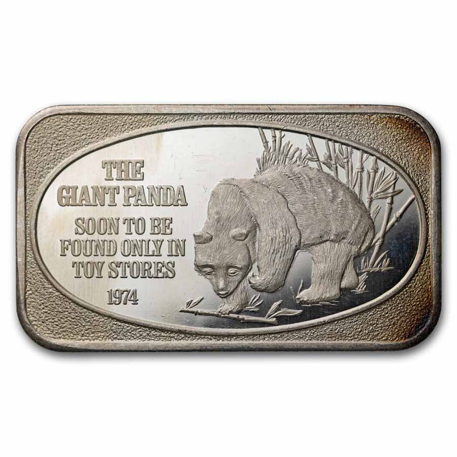 1 oz Silver Bar - Giant Panda (U.S. Silver Corporation)
