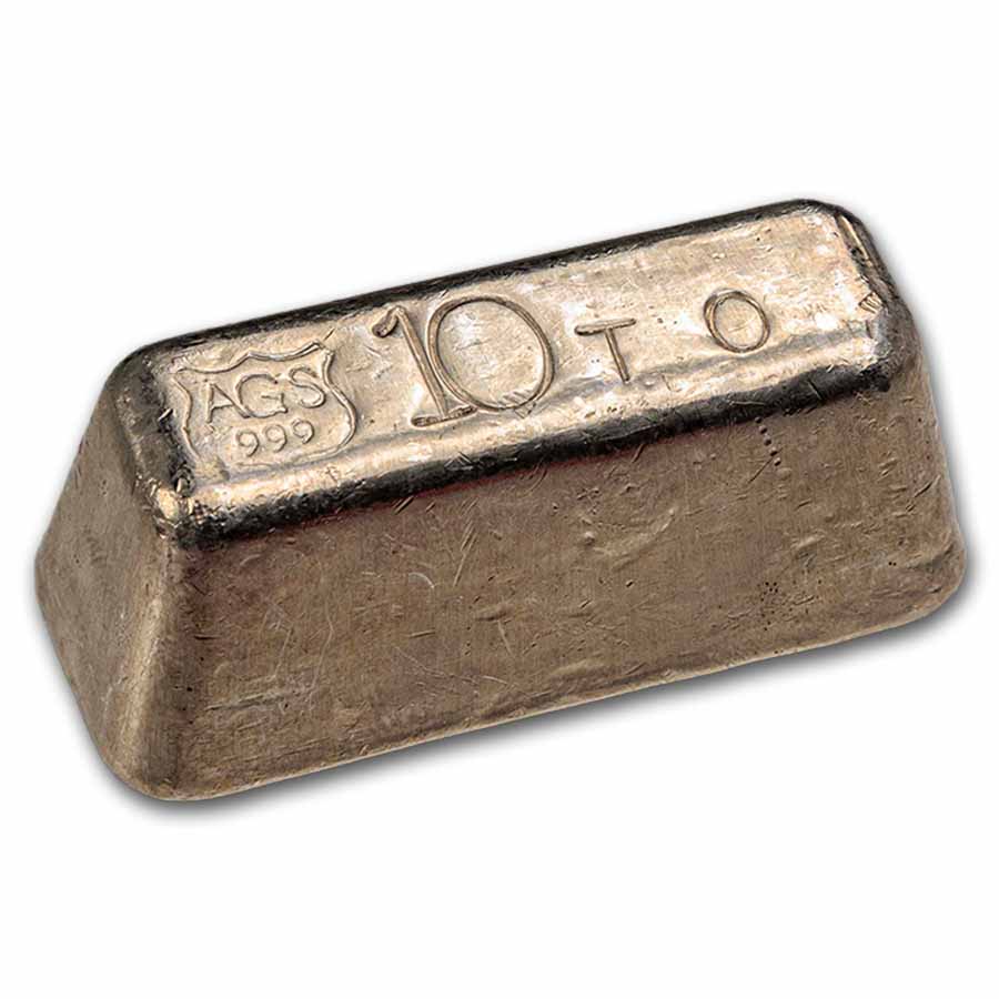 10 oz Silver Bar - American Gold & Silver Inc (AGS)