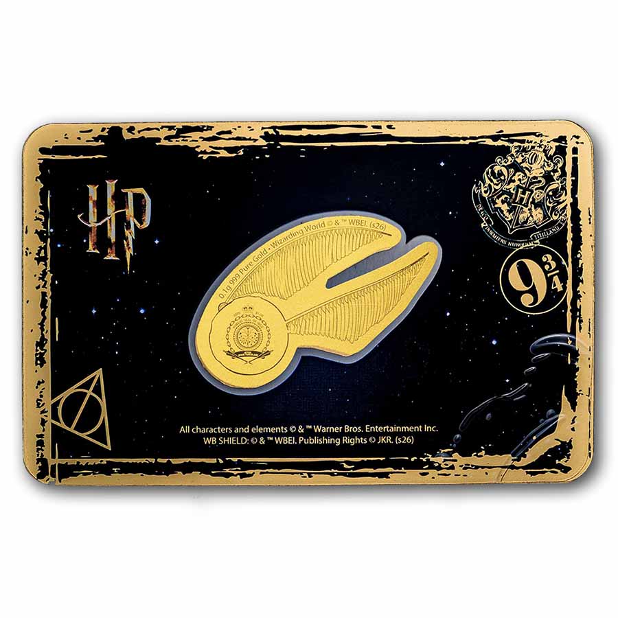 2026 Niue 1/10 g Gold $1 Harry Potter 25 Years: The Golden Snitch