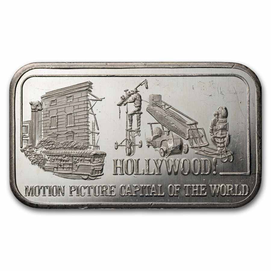 1 oz Silver Bar - Hollywood (U.S. Silver Corporation/Mark IV)
