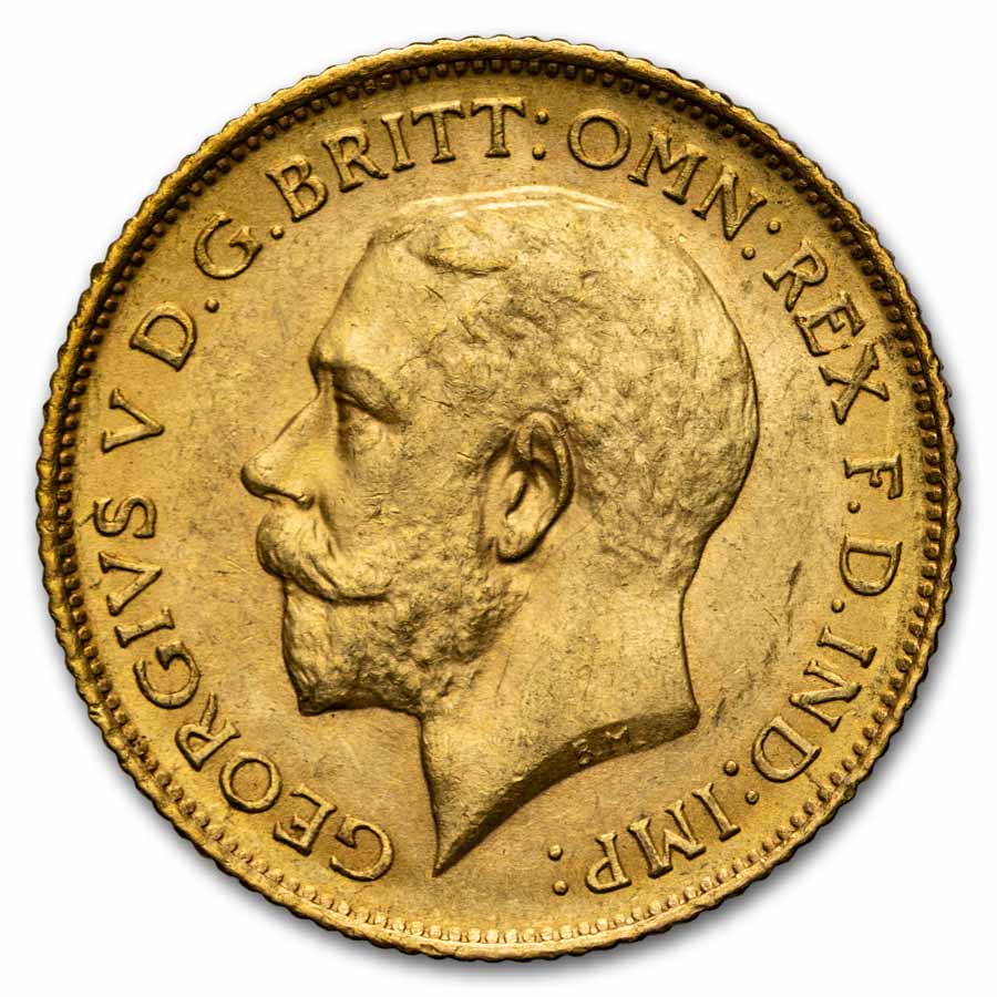 1912-S Australia Gold 1/2 Sovereign BU