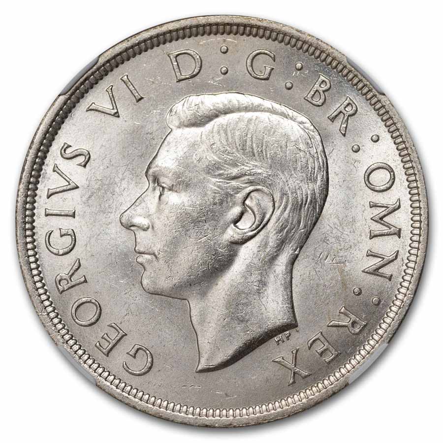 1937 Great Britain Silver Crown George VI Unc NGC