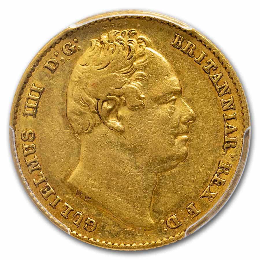 1837 Great Britain Gold Sovereign William IV AU-50 PCGS
