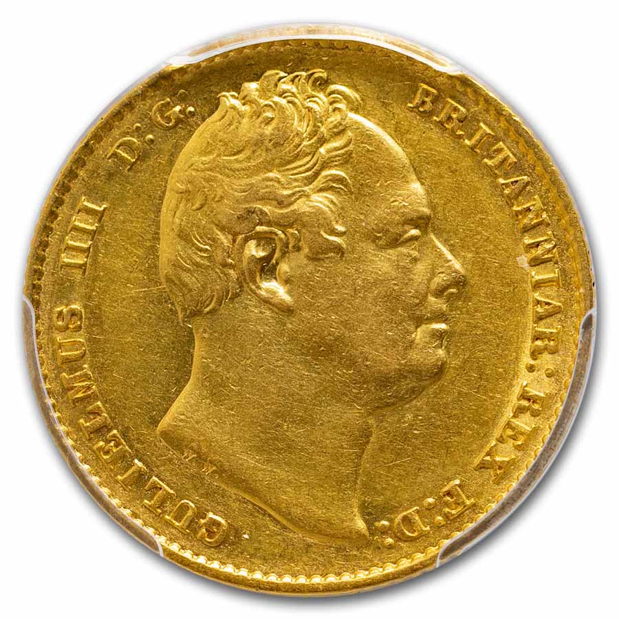 1832 Great Britain Gold Sovereign William IV AU-53 PCGS