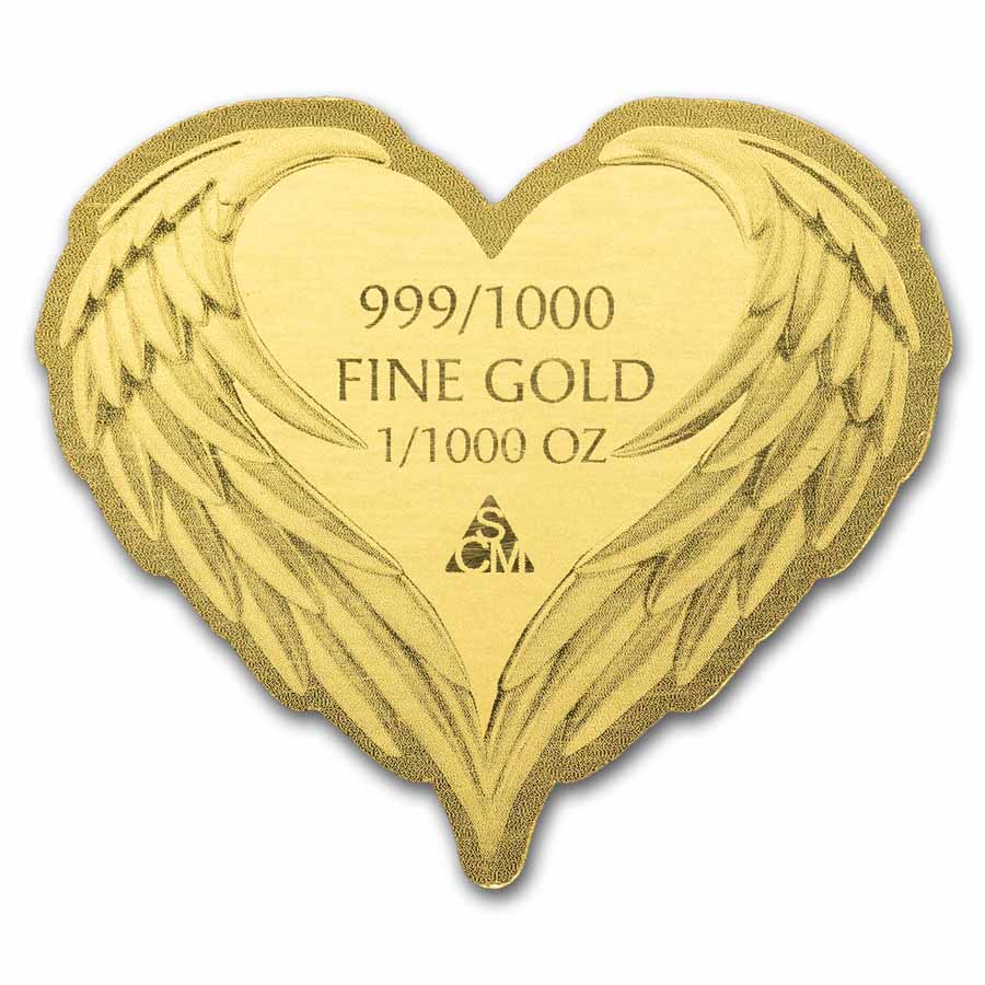 1/1000 oz Gold Bar - Guardian Angel (In Assay)