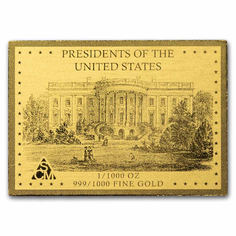 1/1000 oz Gold Bar - George Washington (In Assay)