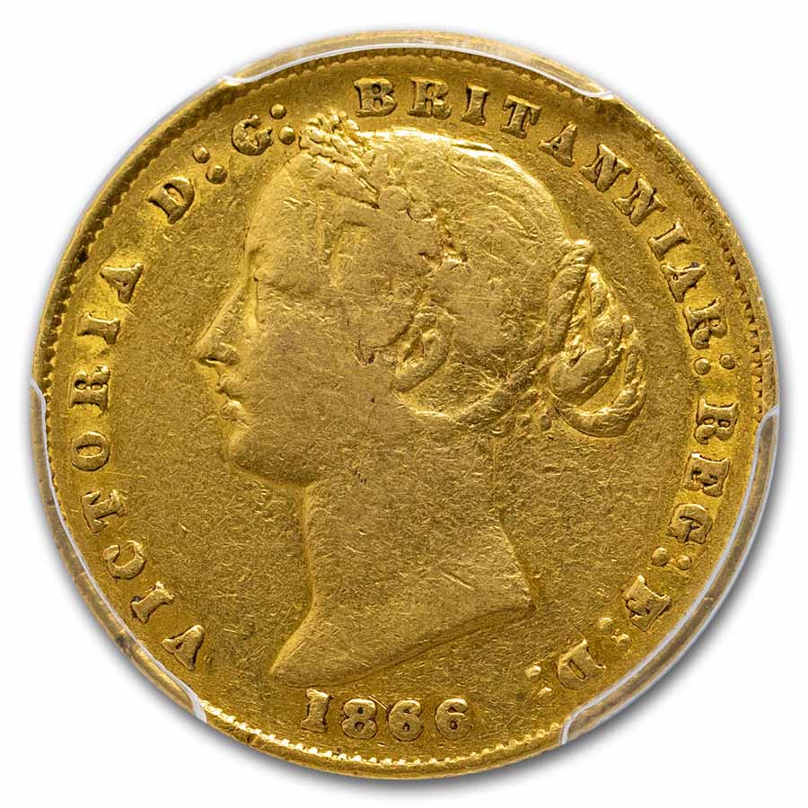 1866-SY Australia Gold Sovereign Victoria VF-30 PCGS