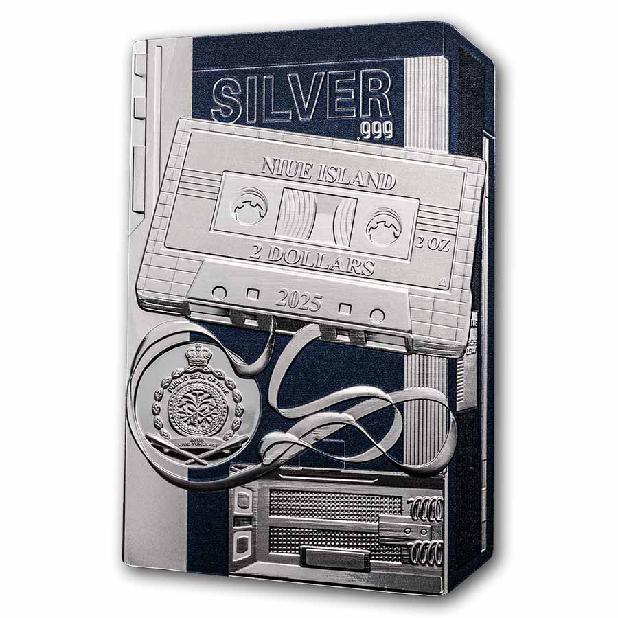 2025 Niue 2 oz Silver TechStalgic; Colorized Walkman (Box)