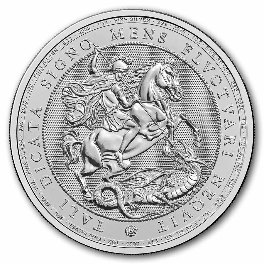 2026 Great Britain 1 oz Silver St. George and the Dragon BU