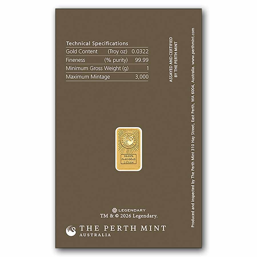 1 gram Gold Colorized Dune Bar-The Perth Mint (In Assay)
