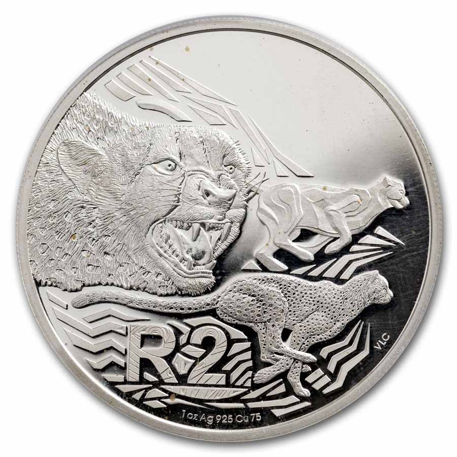 2016 South Africa 1 oz Silver Big Cats Cheetah PR-70 PCGS