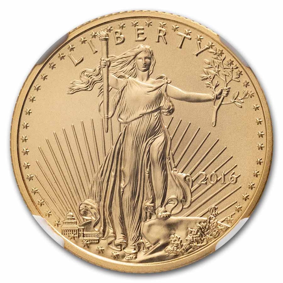 2016 1/4 oz American Gold Eagle MS-70 NGC (FDI)