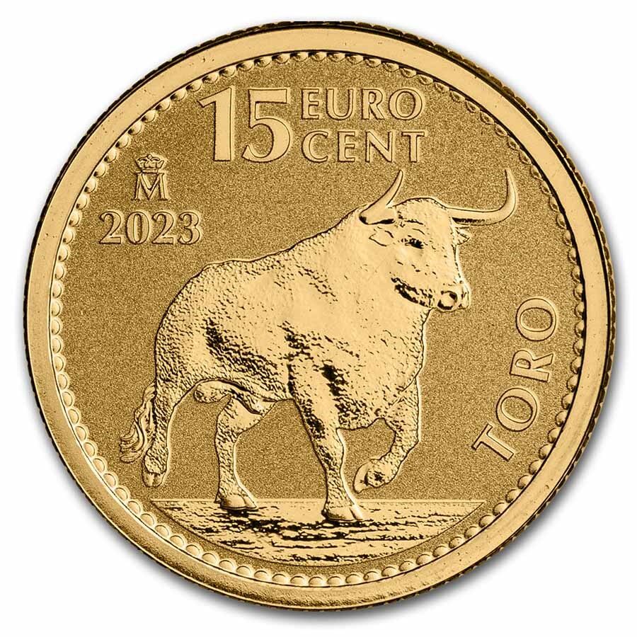 2023 Spain 1/10 oz Gold Reverse Proof Bull Doubloon PR-70 PCGS