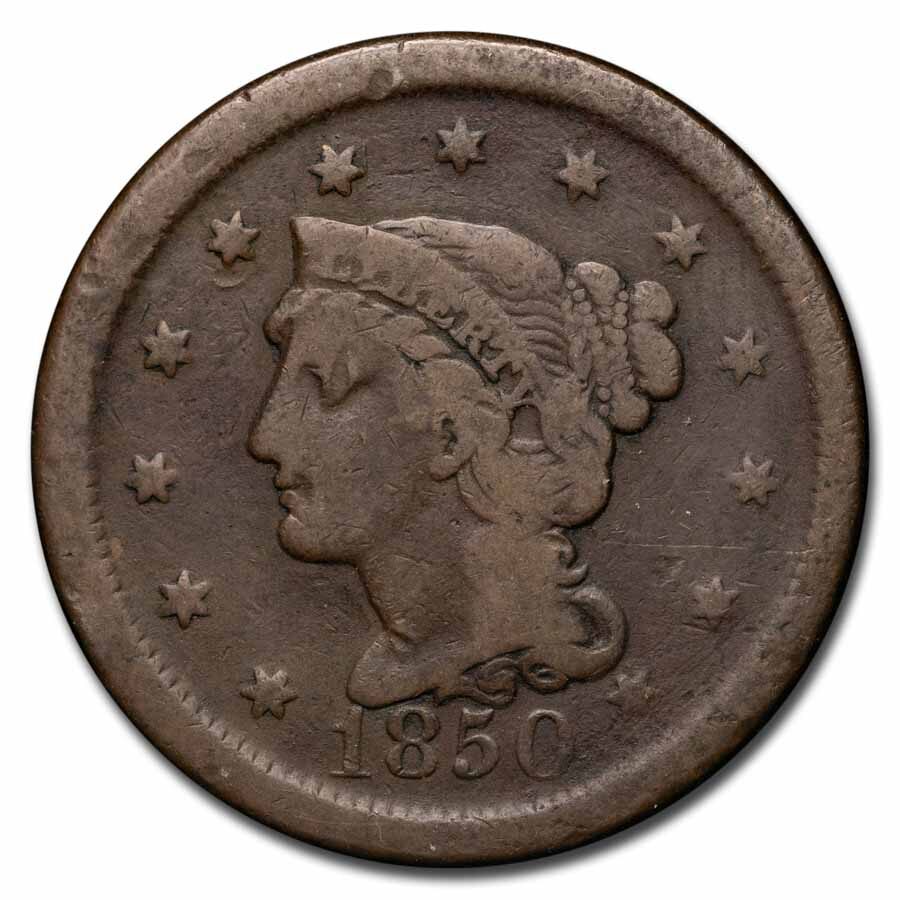 1850 Large Cent VG