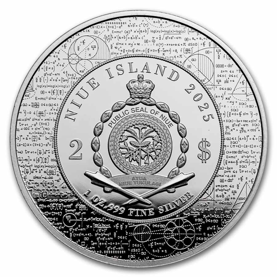 2025 Niue 1 oz Silver Science Explained: Isaac Newton (Box & COA)