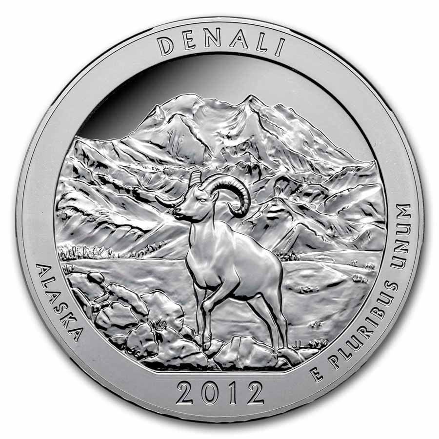 2012 5 oz Silver ATB Denali MS-69 PL NGC (ER/FR)