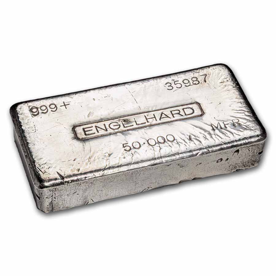 50 oz Silver Bar - Engelhard (4th Series, MFR, #35987)