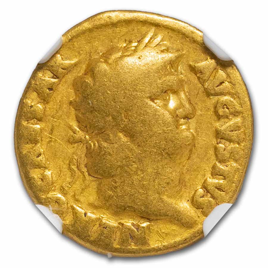 Roman Empire AV Aureus Nero (54-68 AD) VG NGC (RIC I 52, 5/3)